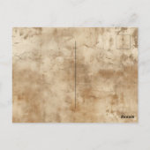 茶色の黒南西部の牛革 ポストカード (裏面)