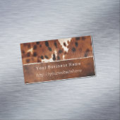 茶色の黒南西部の牛革 マグネット名刺 (インサイチュ)