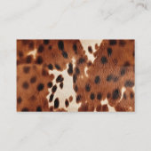 茶色の黒南西部の牛革 名刺 (裏面)