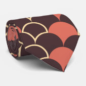 茶色はかりで測のピンクミニマル模様 ネクタイ (ロール)