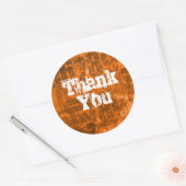 茶色はっきりしたがかったオレンジ色のテクスチャーの大きなグランジ数 ラウンドシール (封筒)