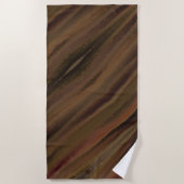 茶色は私のお気に入りの色 ビーチタオル (正面)