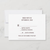 茶色ひまわりの歌リクエスト RSVP 招待状 (裏面)