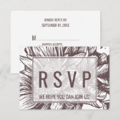 茶色ひまわりの歌リクエスト RSVP 招待状 (正面/裏面)