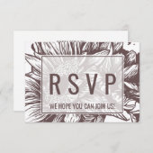 茶色ひまわりソングリクエスト返信 招待状 (正面/裏面)