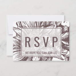 茶色ひまわりソングリクエスト RSVP 招待状