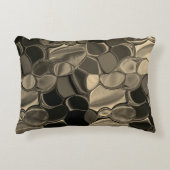 茶色またはコパリーのビット、円、丸い形状 アクセントクッション (正面)