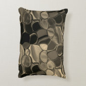 茶色またはコパリーのビット、円、丸い形状 アクセントクッション (裏面(縦))