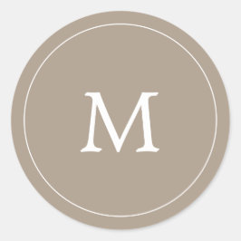 茶色アッシュウッドシンプルミニマル結婚リスト ラウンドシール