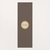 茶色エレガントい背景の生命の花 ヨガマット (裏面)