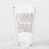 茶色エレガントのアヒル羽模様の写真自然 タンブラーグラス (裏面)