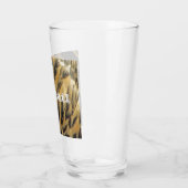 茶色エレガントのアヒル羽模様の写真自然 タンブラーグラス (左)