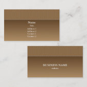 茶色エレガントのストライプ 名刺 (正面/裏面)