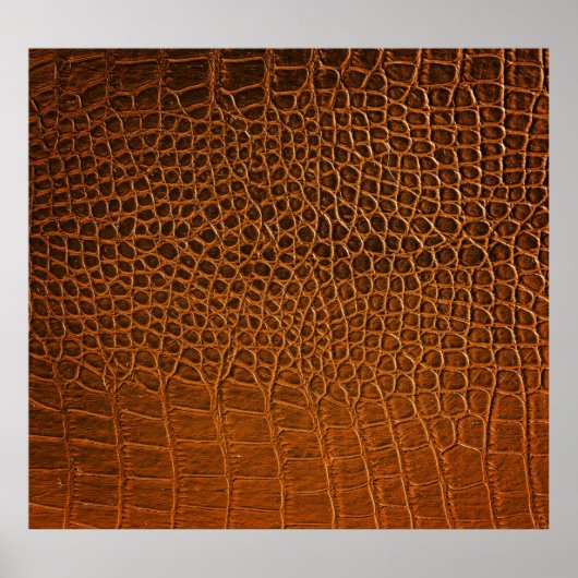 茶色エレガントのワニ革のテクスチャ。 ポスター (正面)