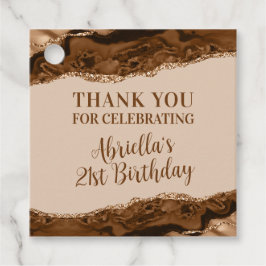 茶色エレガントの瑪瑙 フェイバータグ