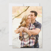 茶色エレガントの紅葉秋の結婚式写真 招待状 (裏面)