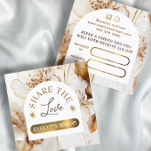 茶色エレガントの花紹介カード スクエア名刺