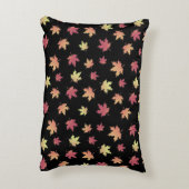 茶色エレガントの赤い紅葉パターン | アクセントクッション (裏面(縦))