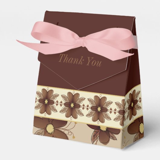 茶色エレガントフローラ フェイバーボックス (正面サイド)