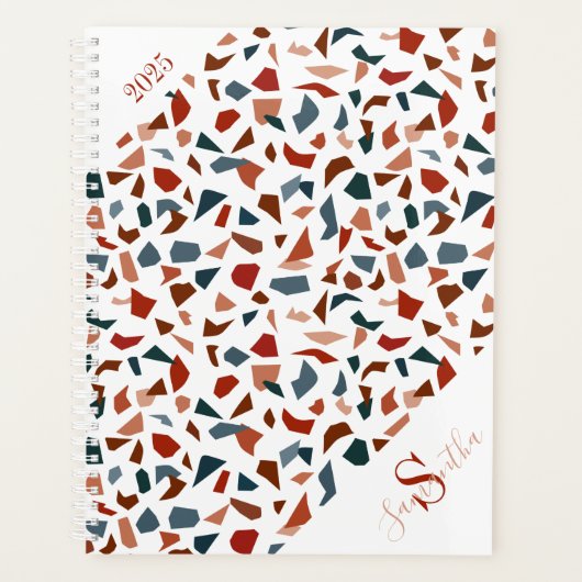 茶色エレガントモノグラム プランナー手帳 (正面)