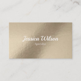 茶色エレガント箔金ゴールド名モダン名刺 名刺