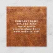 茶色エレガント革 スクエア名刺 (裏面)