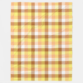 茶色オカラフルレンジイエロー秋パターン フリースブランケット