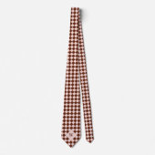 茶色カジュアルモノグ市松模様にラム ネクタイ (正面)