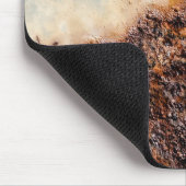 茶色カッコいいの錆びた金属の質感あなたの名前 マウスパッド (コーナー)