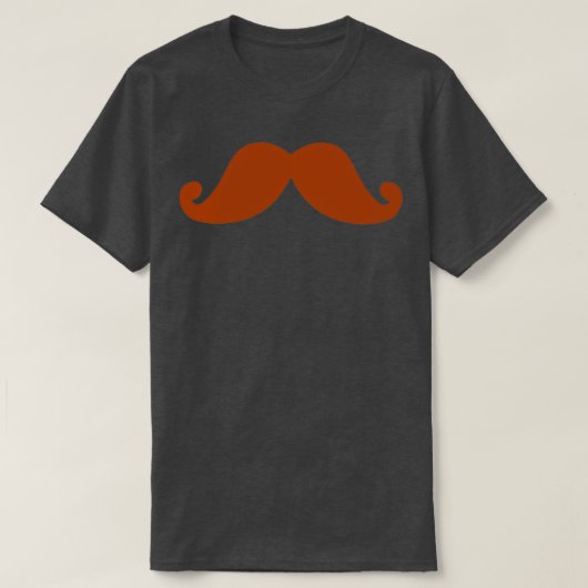 茶色カッコいい口ひげデザイン2 Tシャツ (デザイン正面)