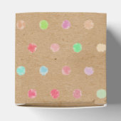 茶色カラフルのクラフトに素朴のドフェイクットパターン フェイバーボックス (上部)