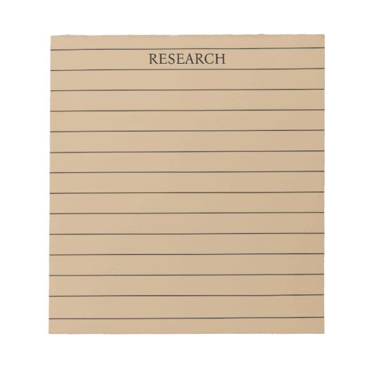 茶色クラシックのとスタイリッシュ文房具 ノートパッド (正面)