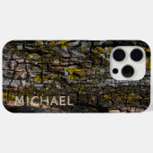茶色クールの苔の木の樹皮あなたの名前をカスタムする Case-Mate iPhoneケース (裏面 (横))