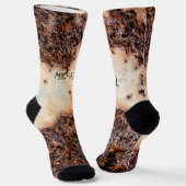 茶色クールの錆びた金属組織名前をカスタムする ソックス (傾斜あり)