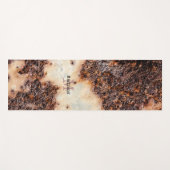 茶色クールの錆びた金属組織名前をカスタムする ヨガマット (正面(横))