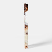 茶色クールの錆びた金属組織名前をカスタムする iPhoneケース (左側面)