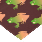茶色グラデーションのブロックスガエル テーブルクロス (アングル)