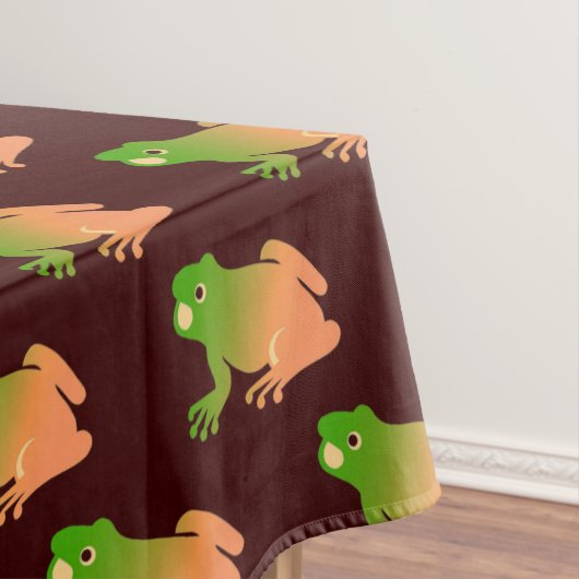 茶色グラデーションのブロックスガエル テーブルクロス (インサイチュ)