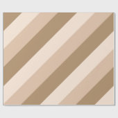 茶色グラデーション斜ストライプの線 ラッピングペーパー (フラット)