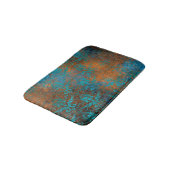 茶色グランジ色フローラ装飾模様 バスマット (アングル)