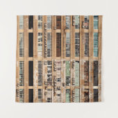 茶色コンクリート建物 タペストリー (正面(横))