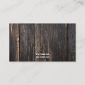 茶色コンテンポラリーの木素朴馬の写真 名刺 (裏面)