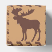 茶色シンプルムース結婚式の引き出物箱 フェイバーボックス (上部)