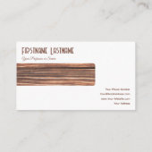 茶色スタイリッシュと白の家具デザイン大工 名刺 (裏面)