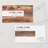 茶色スタイリッシュと白の家具デザイン大工 名刺 (正面/裏面)