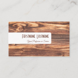 茶色スタイリッシュと白の家具デザイン大工 名刺