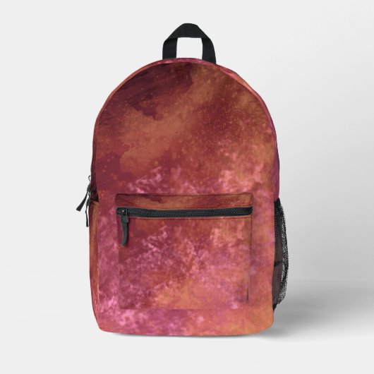 茶色スタイリッシュの雲の効果パターン プリントバックパック (正面)