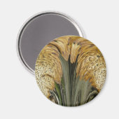 茶色ストライプのの棚菌調整品目 マグネット (正面/裏面)