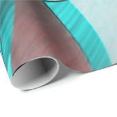 '茶色ストライプ'の背景に青いシアン色の色 ラッピングペーパー (ロールコーナー)