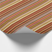 茶色ストライプの色の紙 ラッピングペーパー (角)